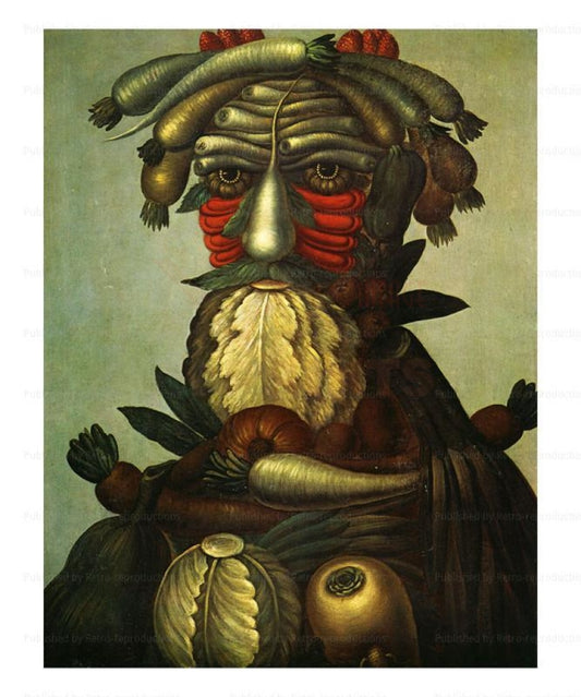 Winter, Artist Giuseppe Arcimboldo, vintage art print reproduction - Vintage Art, canvas prints