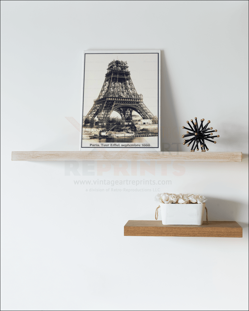 Paris Eiffel Tower 1888 Vintage Art Photo Print Reproduction Photographic Digital Print