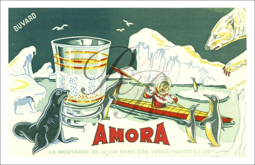 Art print, Amora Mustard, Advertising poster I VintageArtReprints.com
