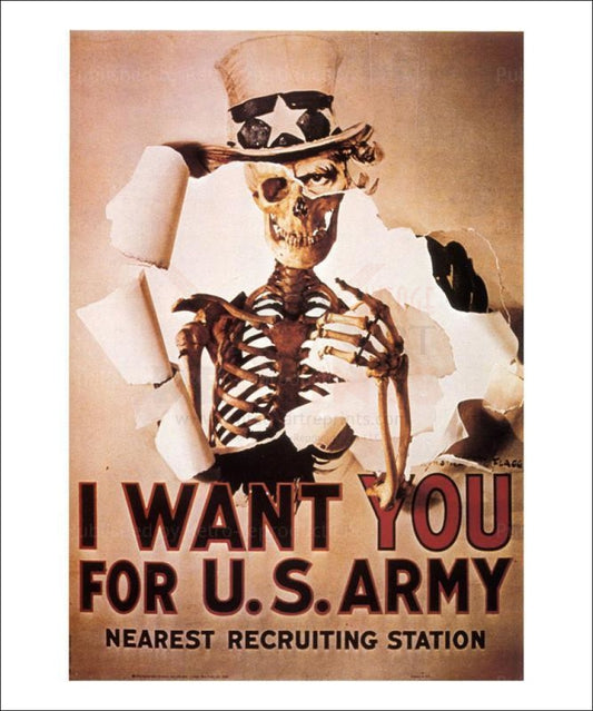 Art print, Army Recruting advertising Poster - I Want You for U.S Army I VintageArtReprints.com Vintage Art, canvas prints