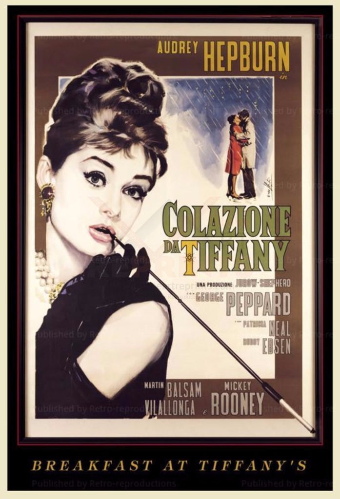 Art print, Audrey Hepburn, Breakfast at Tiffany's I VintageArtReprints.com