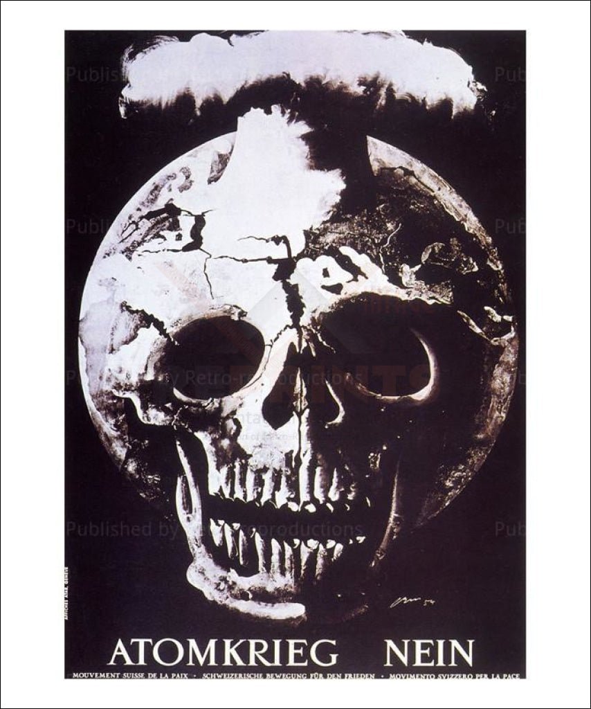 Art Print, Hans Erni, Atomkrieg Mein I VintageArtReprints.com