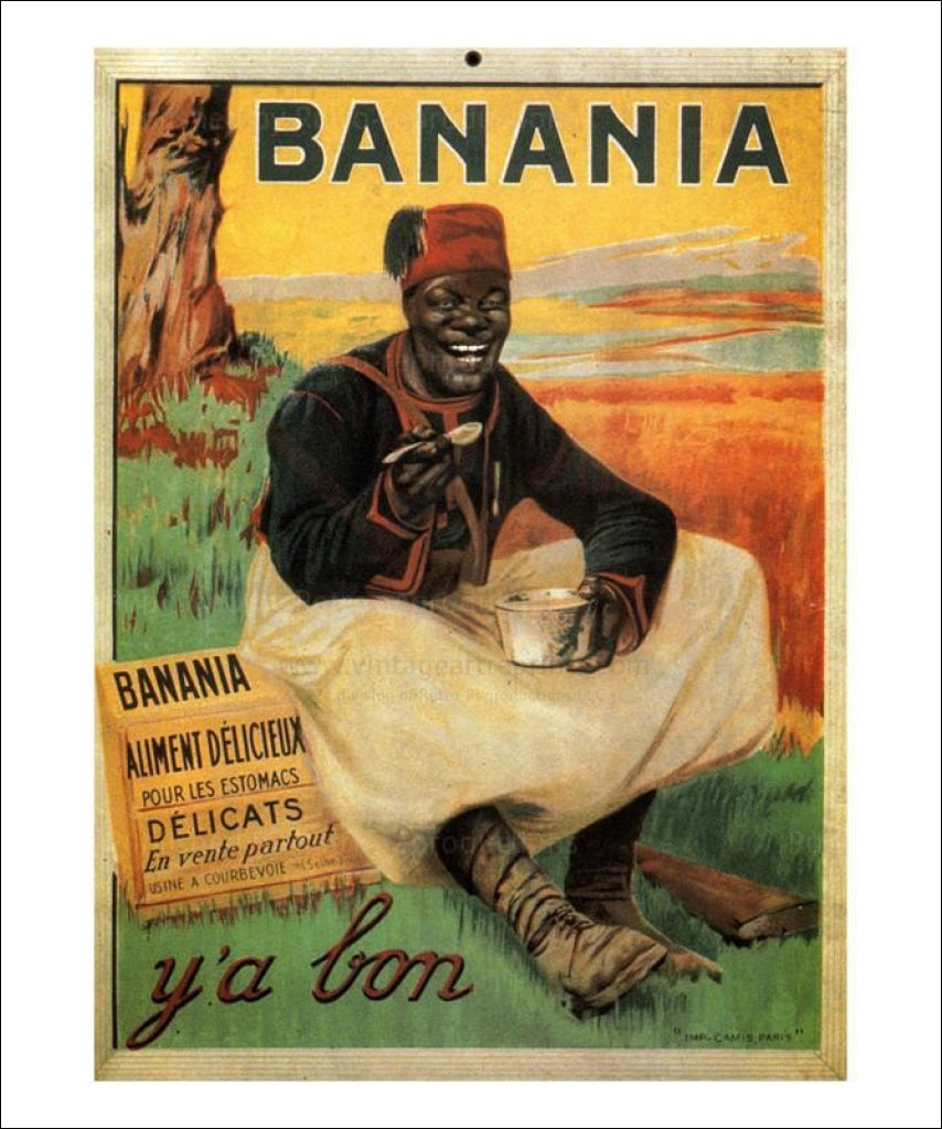 Banania, French chocolate Brand advertising poster, 1915, Art print - Vintage Art, canvas prints