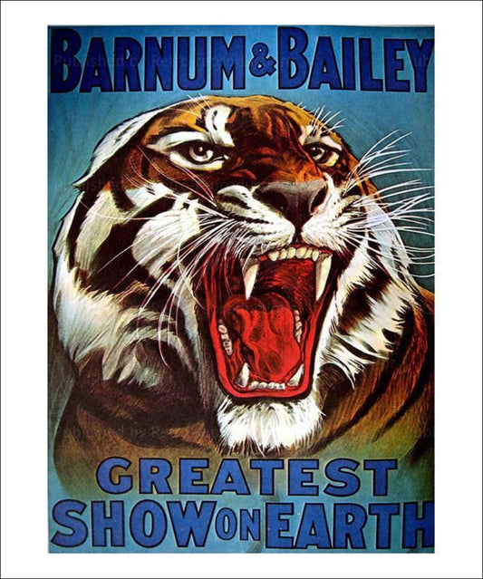 Barnum & Bailey 1916, circus advertising poster, Art print - Vintage Art, canvas prints