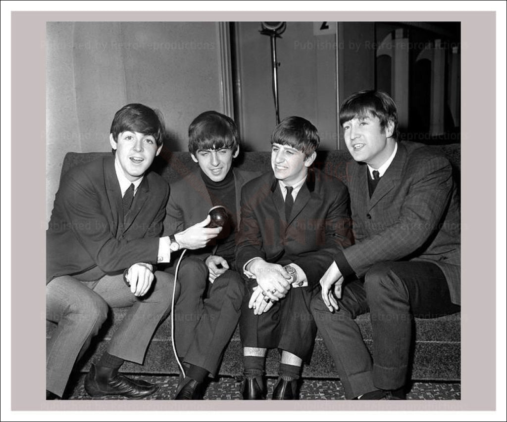 Beatles 1965 interview, photographic print - Vintage Art, canvas prints