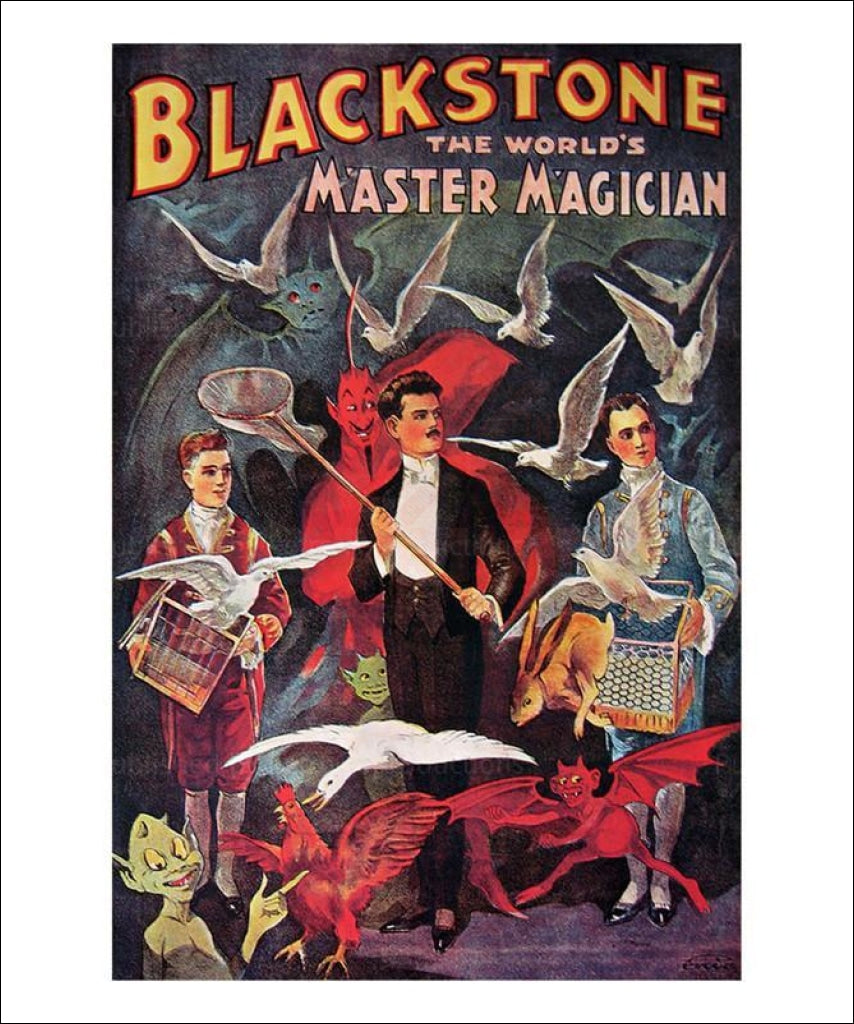 Blackstone Le maitre magicien du monde, 1920, magic poster, Art print - Vintage Art, canvas prints