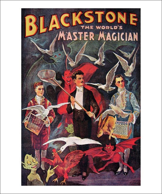 Blackstone Le maitre magicien du monde, 1920, magic poster, Art print - Vintage Art, canvas prints