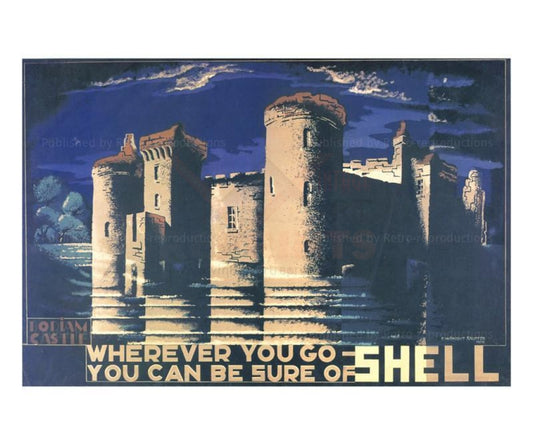 Bodiam Castle 1932, Art print - Vintage Art, canvas prints