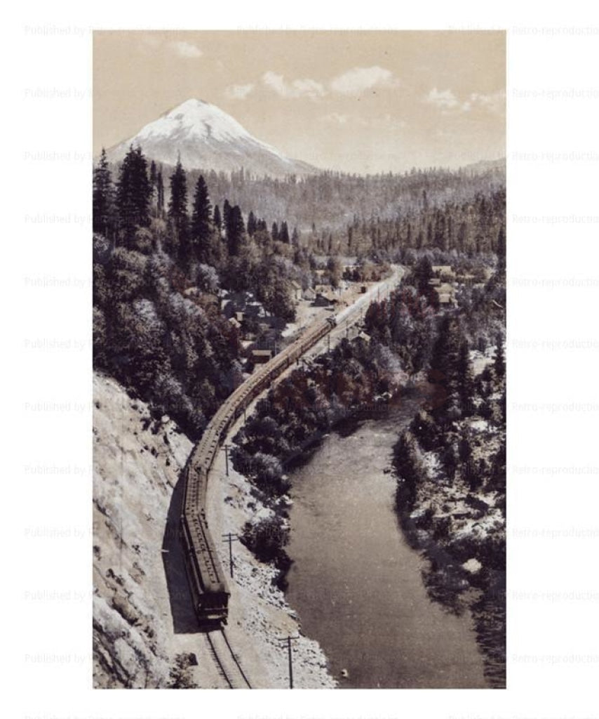 Card Postal, California Train, Photographic Print - Vintage Art, canvas prints