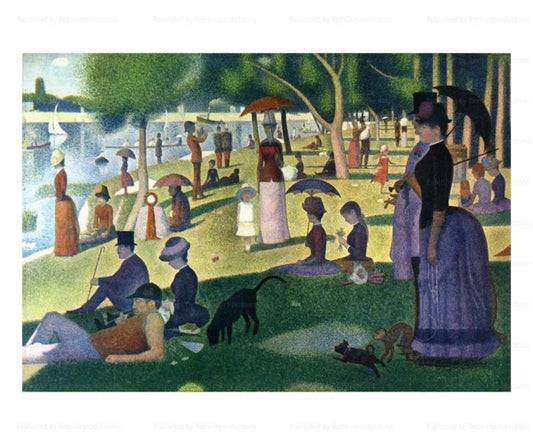 Canvas print, art prints, A Sunday afternoon on the Island of la Grande Jatte, Artist Georges-Pierre Seurat, - Vintage Art, canvas prints