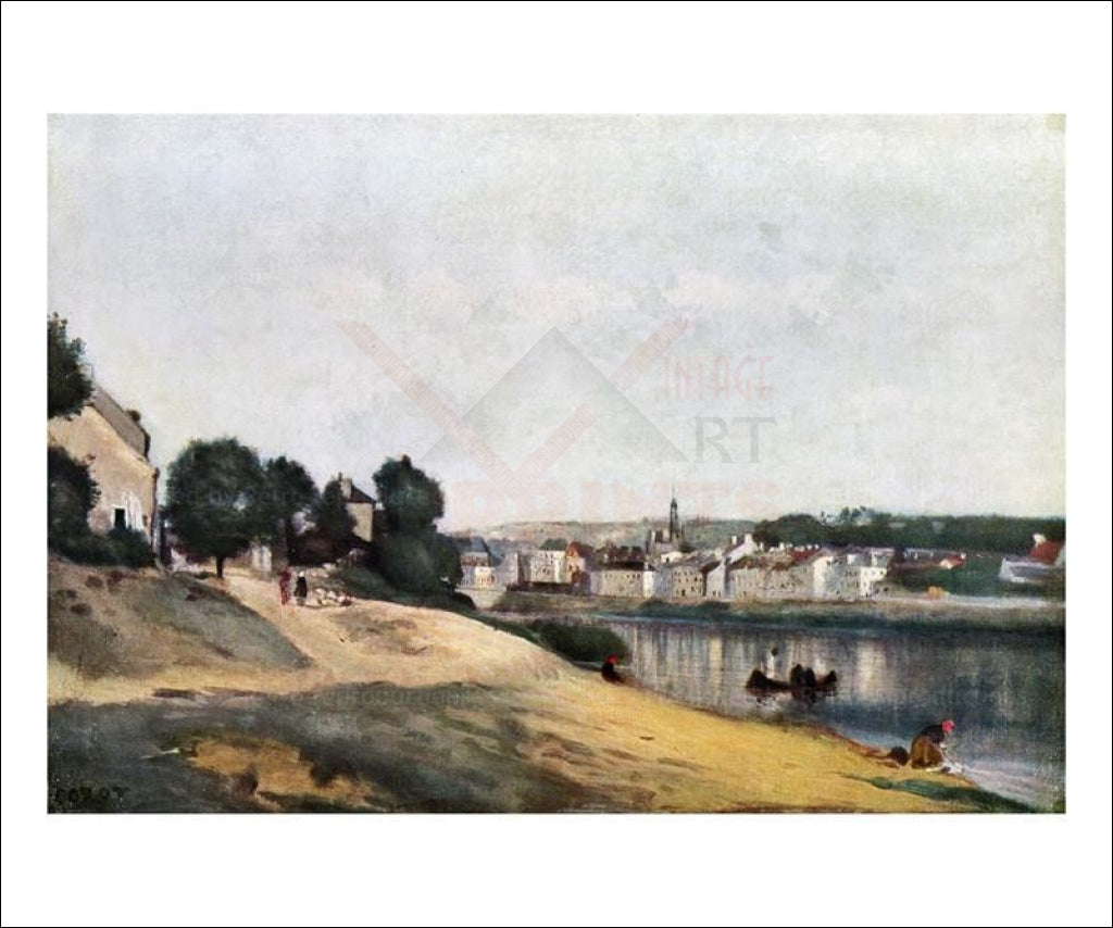 Chateau Thierry, Jean-Baptiste-Camille Corot, Art Print - Vintage Art, canvas prints