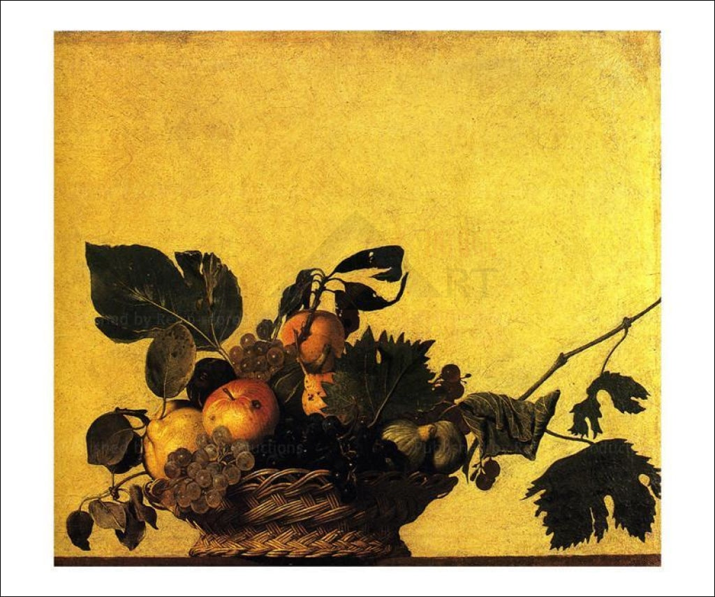Corbeille de Fruits dans un Panier, Michelangelo Merisi De Caravaggio, Art Print - Vintage Art, canvas prints