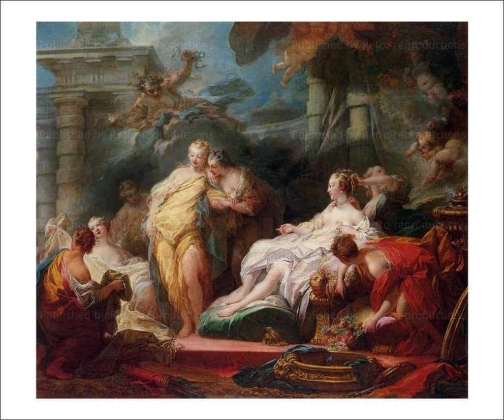 Psyche and her sisters - Vintage Art canvas prints Jean Honore Fragonard