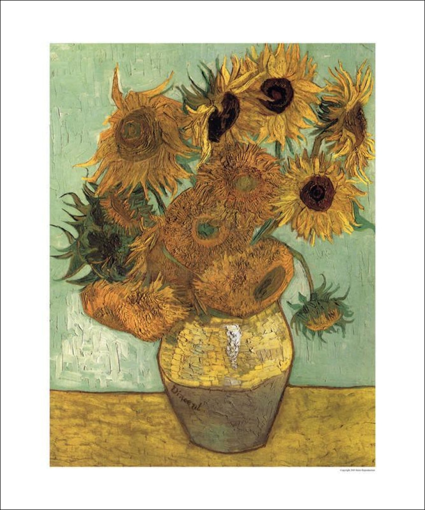 Tournesoles Dans un Vase - Sunflowers by Vincent Van Gogh - Vintage Art, canvas prints