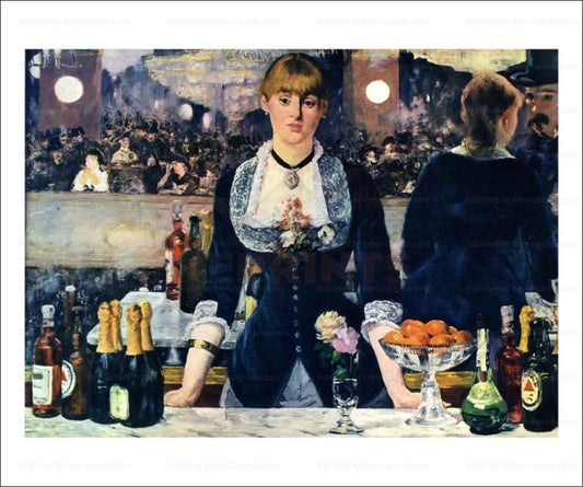 Canvas prints, A Bar at the Folies Bergeres, Edouard Manet, Impressionism - Vintage Art, canvas prints