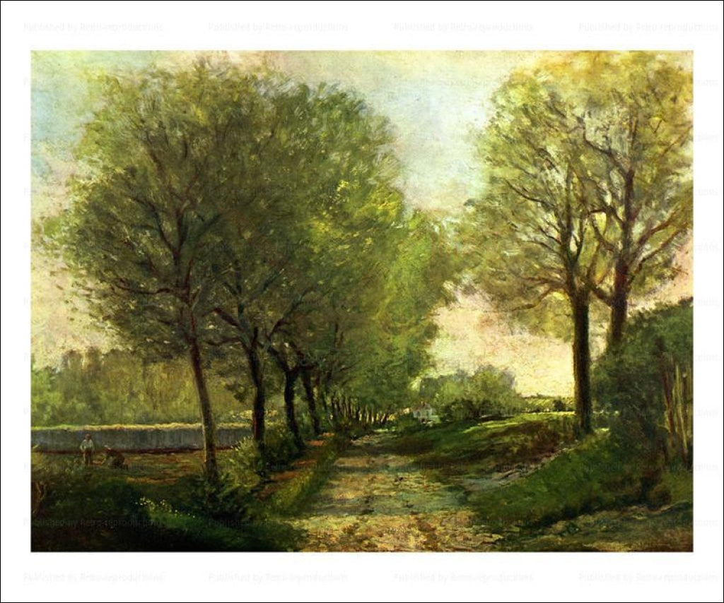 Canvas prints, A Lane near a small Town,  Alfred Sisley - Vintage Art, canvas prints