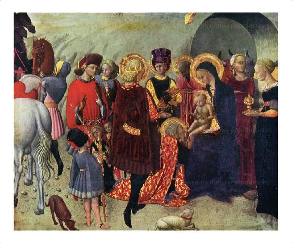 Canvas prints, Adoration of the Magicians, Stefano di Giovanni, art print - Vintage Art, canvas prints