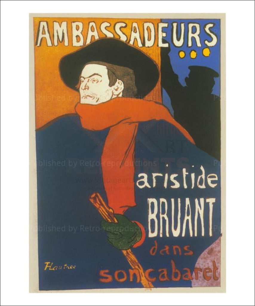 Canvas prints, Art print, Ambassadeurs Aristide Bruant, - Vintage Art, canvas prints