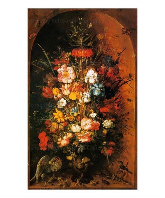 Bouquet de Fleurs 1624, Art Print, Roelant Savery - Vintage Art, canvas prints