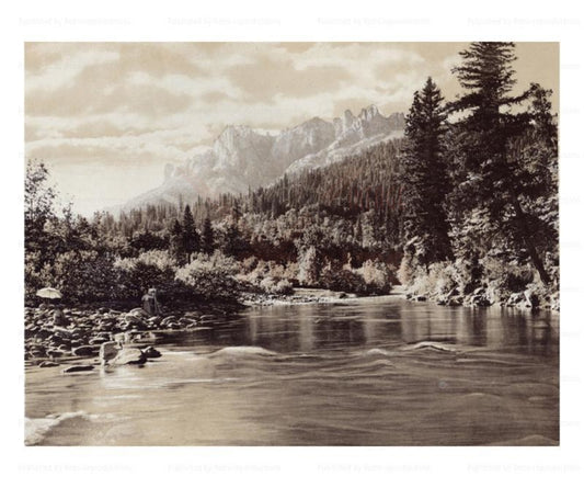 Castle Crags, California, Photographic Print - Vintage Art, canvas prints