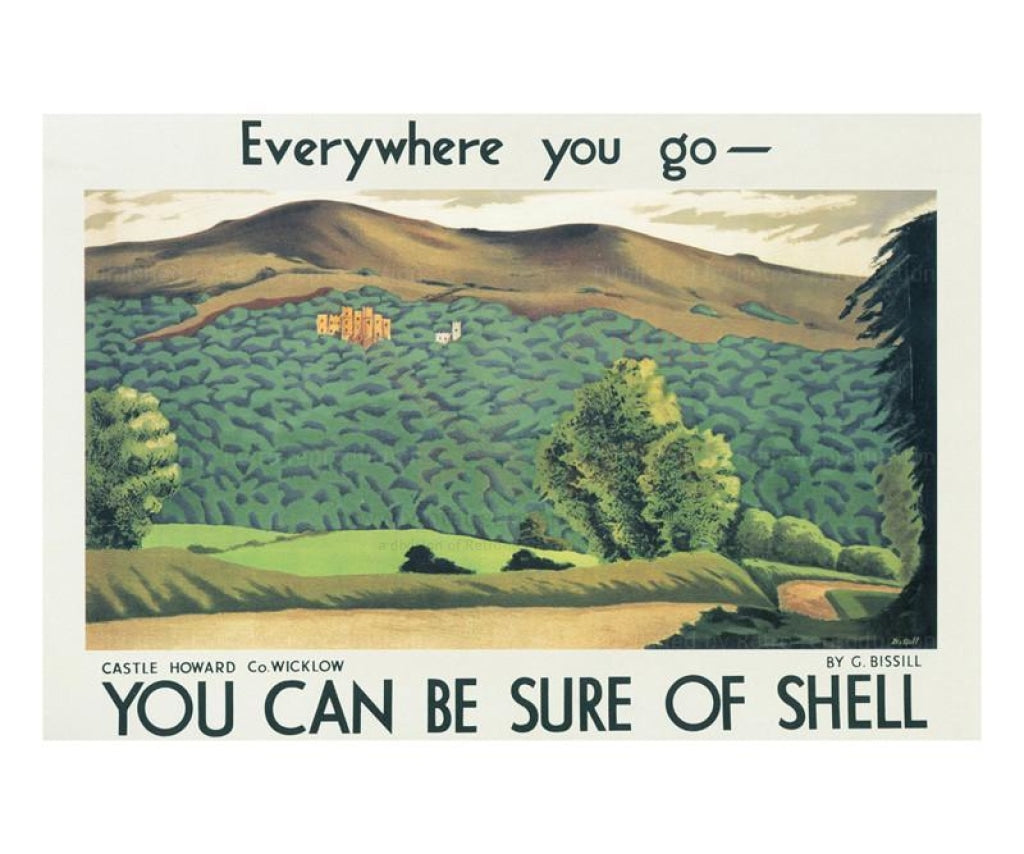 Castle Howard 1932, Shell Oil advertising poster, Art Print - Vintage Art, canvas prints
