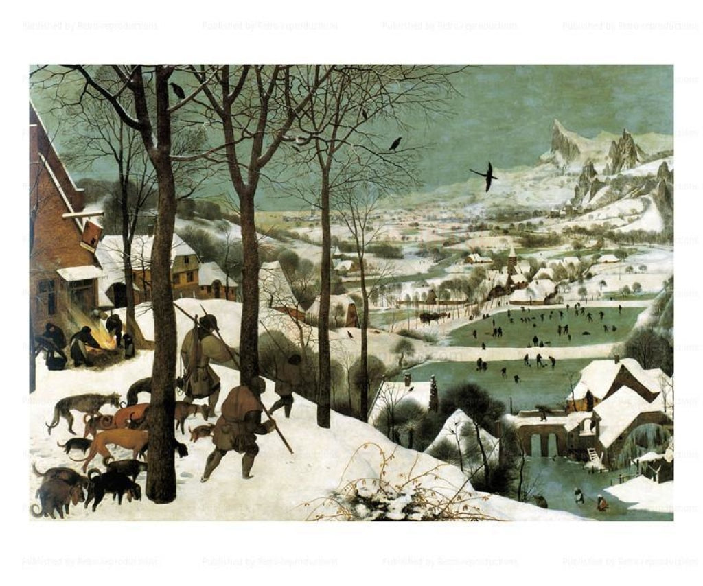 Chasseurs dans la neige, 1565, Pieter the Elder Bruegel, Art Print - Vintage Art, canvas prints