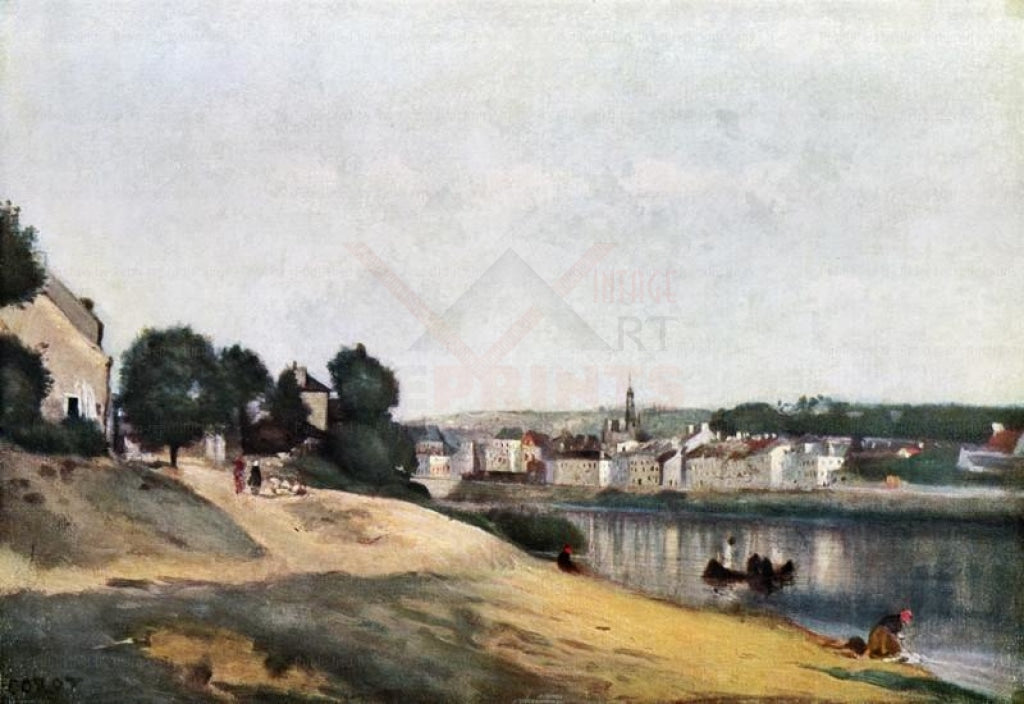 Chateau Thierry, Jean-Baptiste-camille Corot, Art Print - Vintage Art, canvas prints