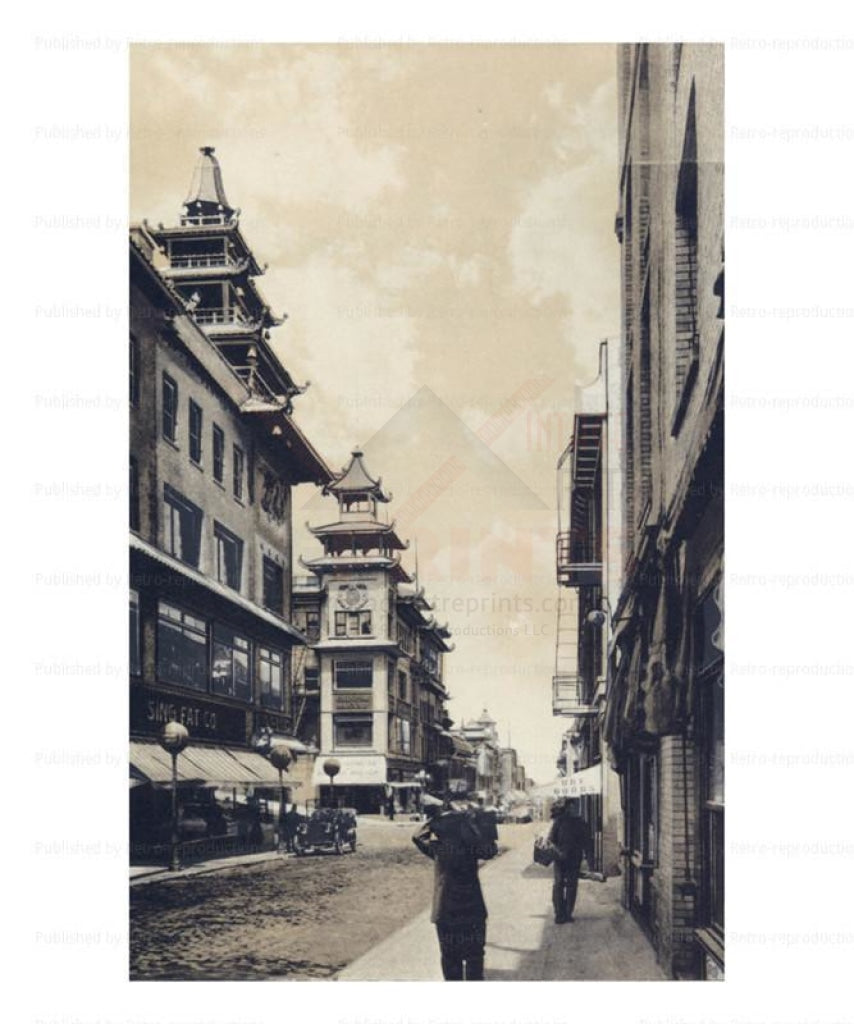 China Town, California, Photographic Print - Vintage Art, canvas prints