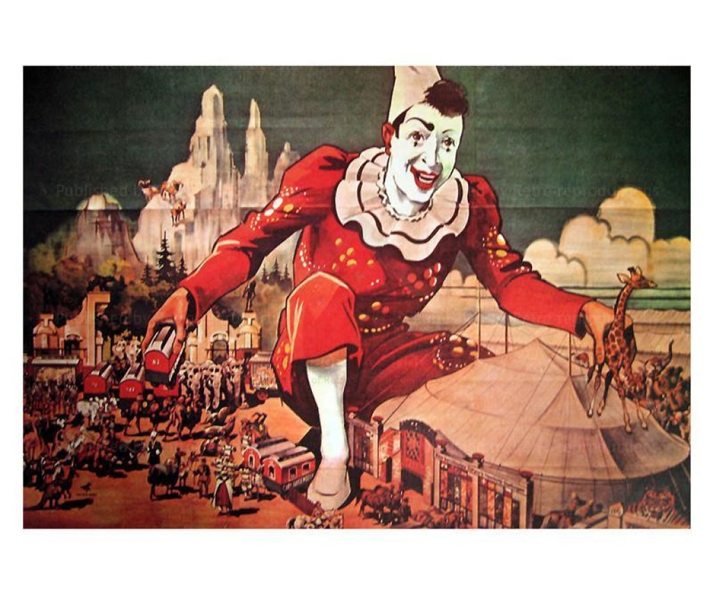 Circus Carl Hagenbeck 1950 - Vintage Art, canvas prints