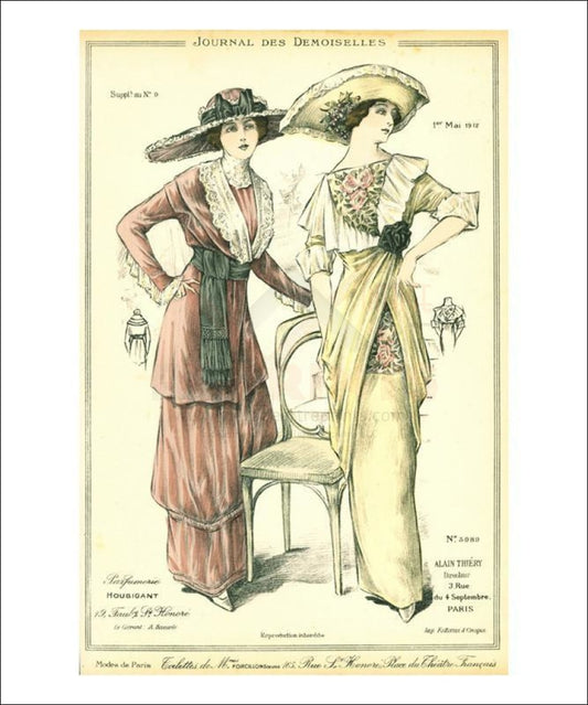 Demoiselles #5089, fashion, Art Print - Vintage Art, canvas prints