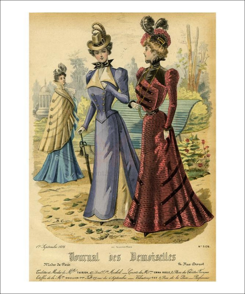 Demoiselles #5176, fashion, Art Print - Vintage Art, canvas prints