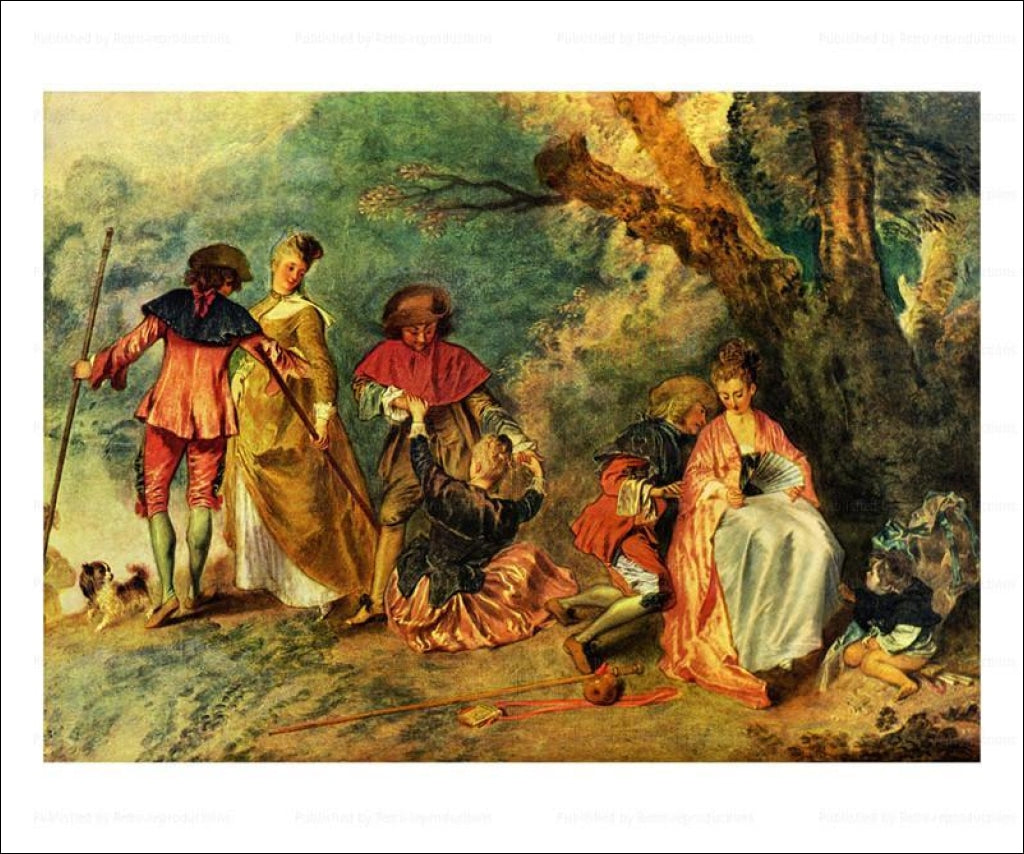 Embarquement pour cythere 1684 - 1721 - Vintage Art, canvas prints