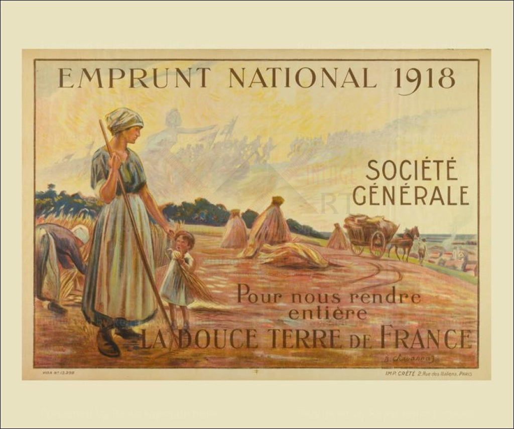 Emprunt National 1918 - Digital Poster Print - Vintage Art, canvas prints
