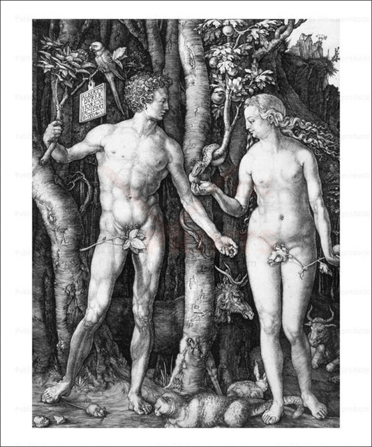 Eve and Adam - Vintage Art, canvas prints