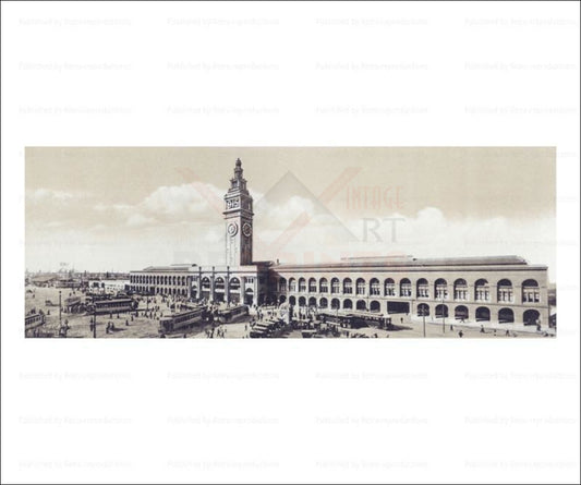 Ferry Building, California, Photographic Print - Vintage Art, canvas prints