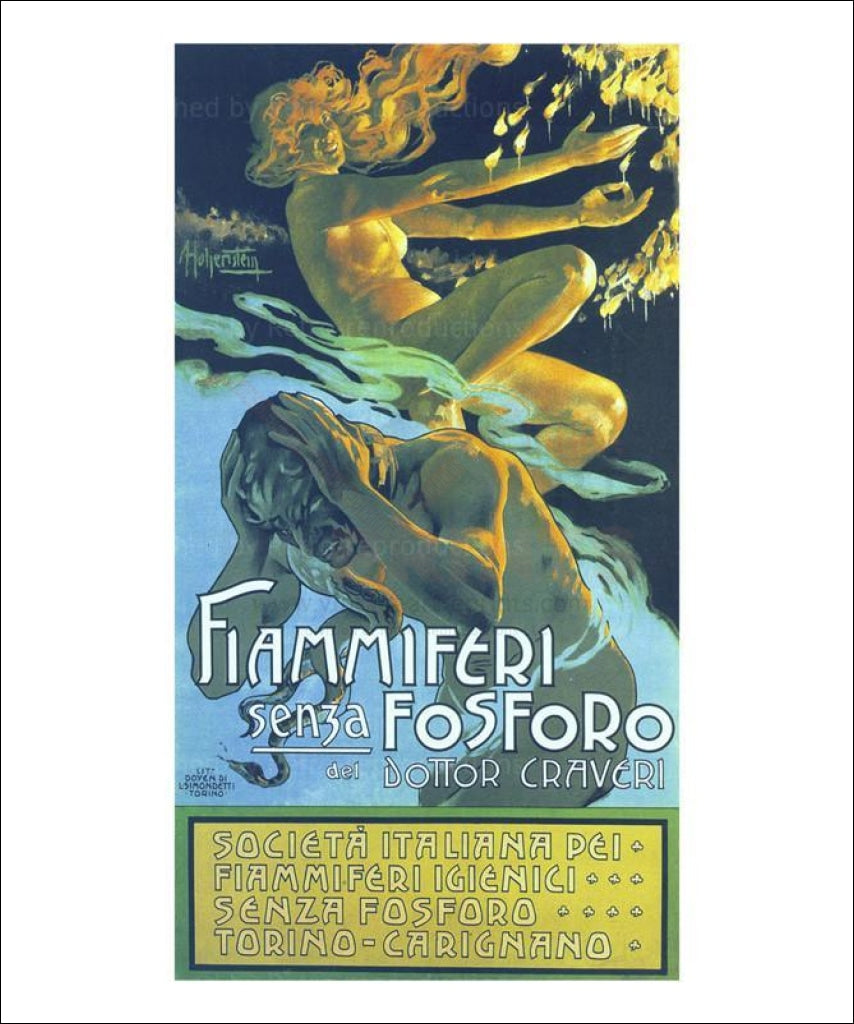 Fiammiferi Senza Fosforo - Vintage Art, canvas prints