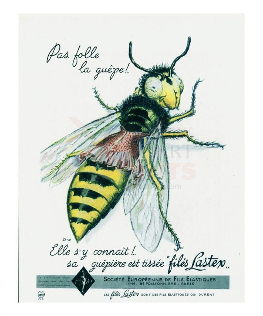 Fils Lastex Corset - Advertising print - Vintage Art, canvas prints