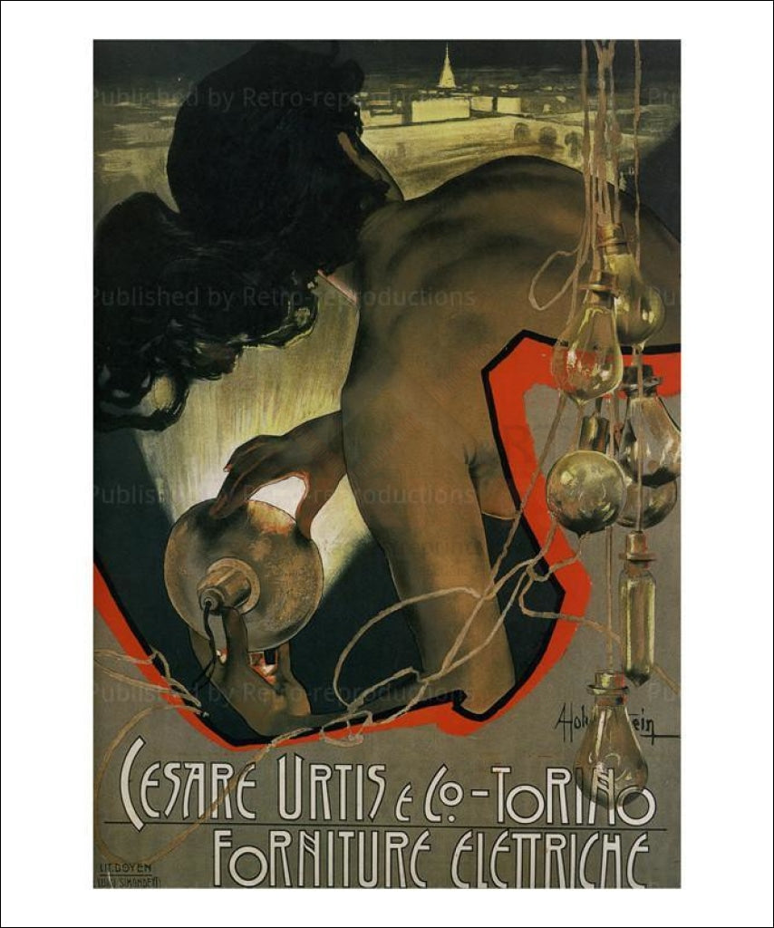 Forniture Electtriche Torino -Cesare Urtis - Vintage Art, canvas prints