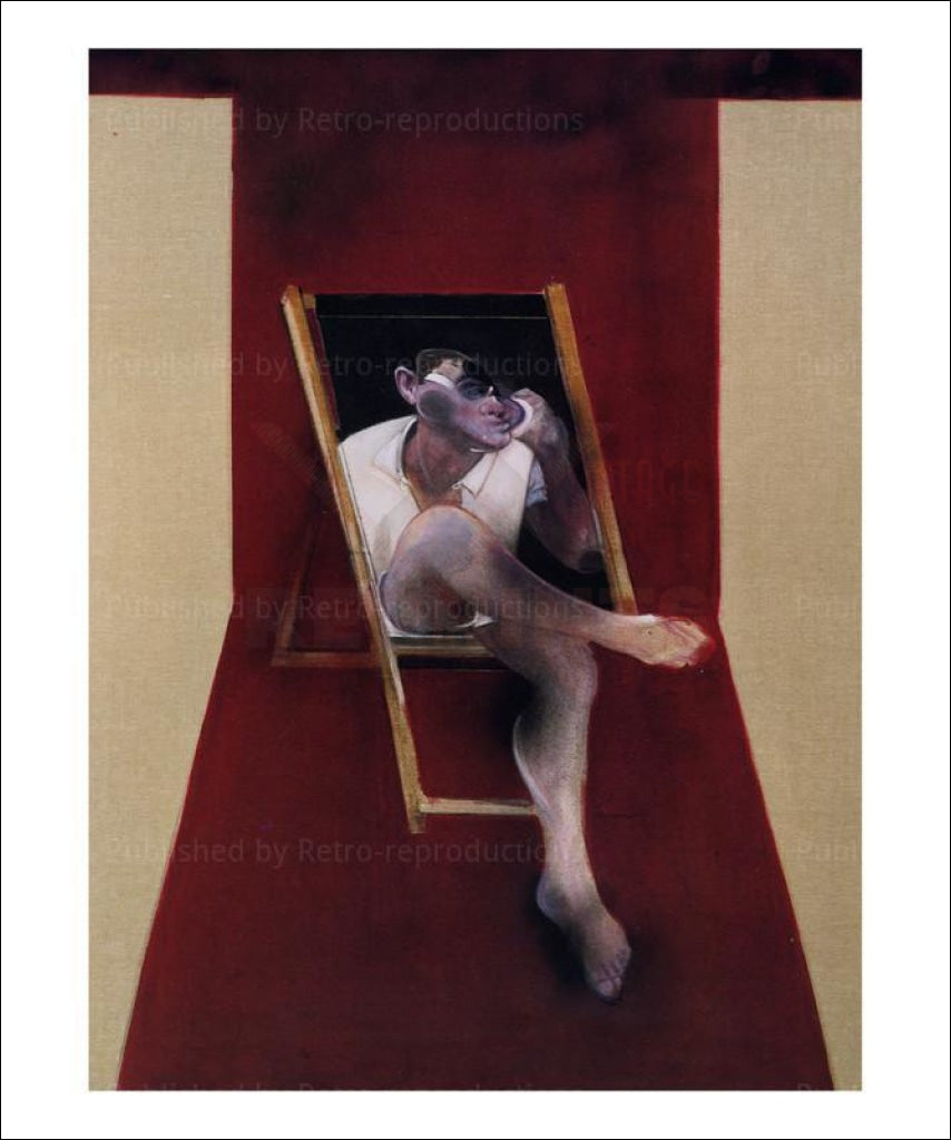 Francis Bacon, Art print, Etude pour un portrait de John Edward, 1989 - Vintage Art,