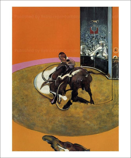 Art Print, Francis Bacon, Etude pour une corrida, 1969 - Vintage Art, 