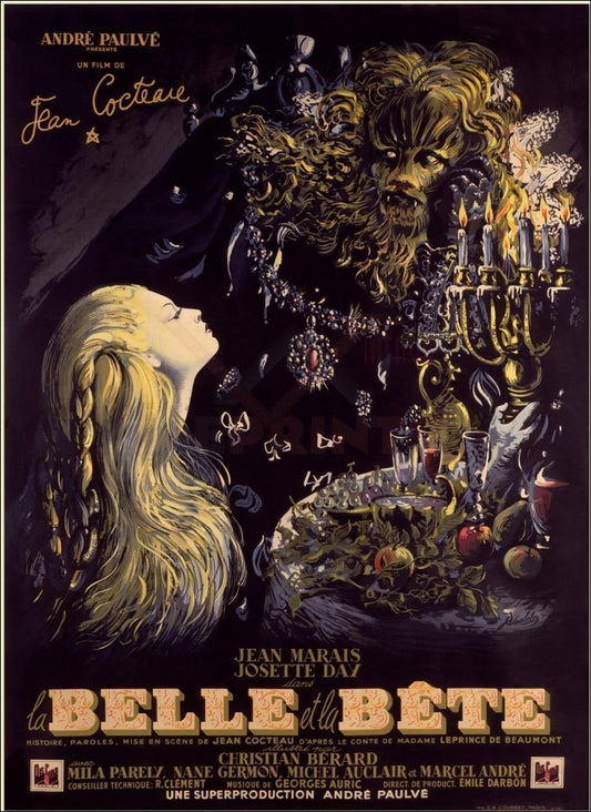 French Movie Poster Beauty and the Beast, 300 copies wholesale lot-Vintage Art, canvas prints, movie posters, photographic prints, posters, art prints, original movie posters, advertising posters,