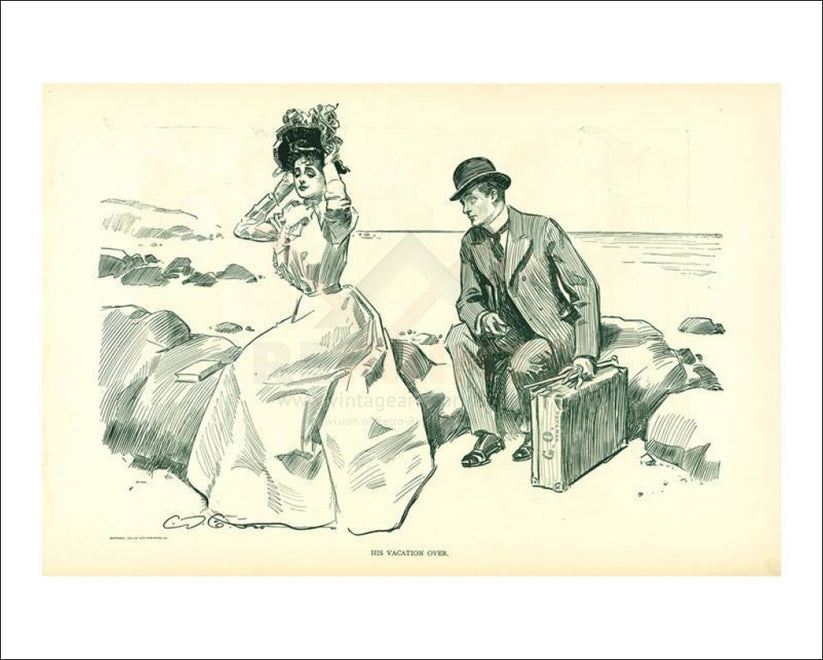 Gibson Girls His Vacation Over 1902