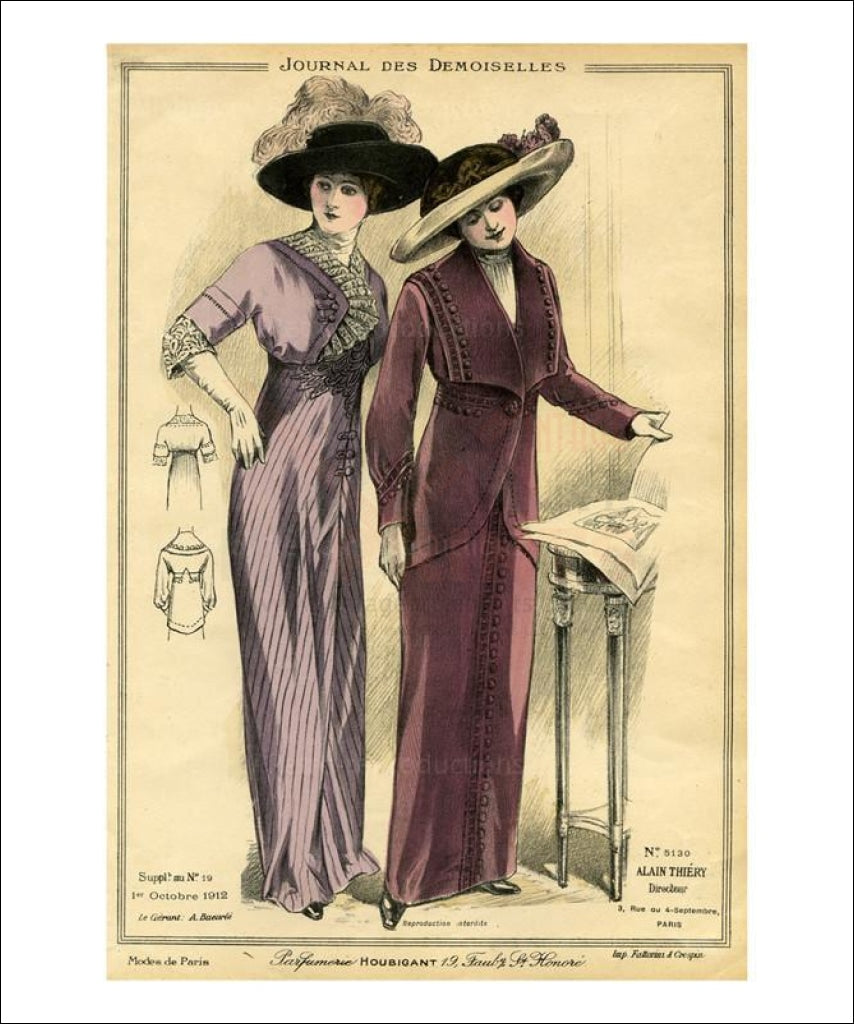 Houbigant fashion 1930's #5130 - Vintage Art, canvas prints