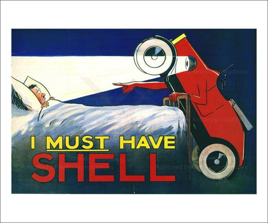 I Must Have Shell Roadster 1925 - Vintage Art, canvas prints
