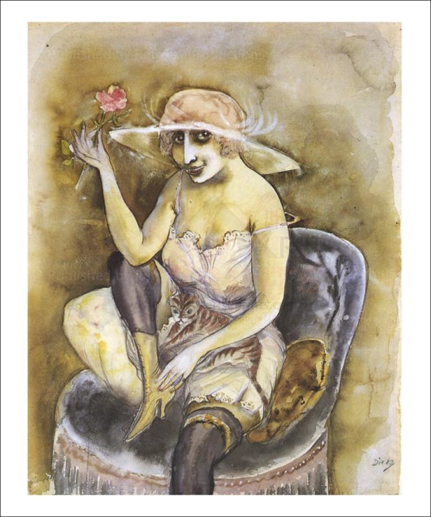 Jeune Fille a la Rose 1923 - Vintage Art, canvas prints