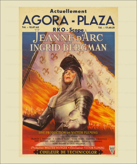 Joan of Arc, starring Ingrid Bergman, digital giclee print reproduction - Vintage Art, canvas prints