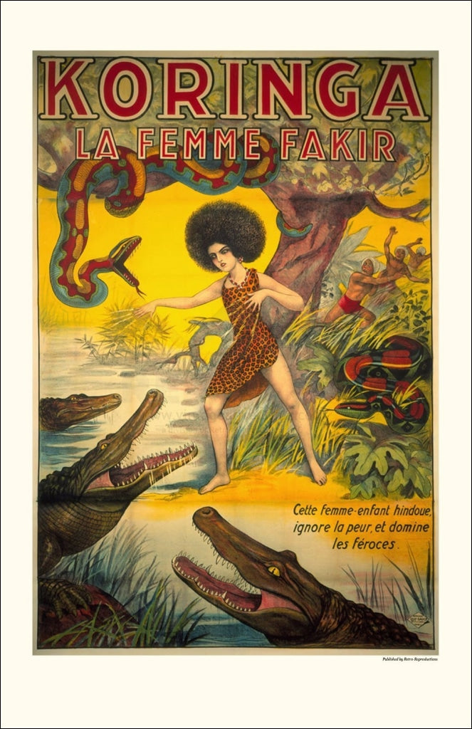 Koringa French Magician Women - Offset Poster Print-Offset Poster Print-Vintage Art, canvas prints, movie posters, photographic prints, posters, art prints, original movie posters, advertising posters,