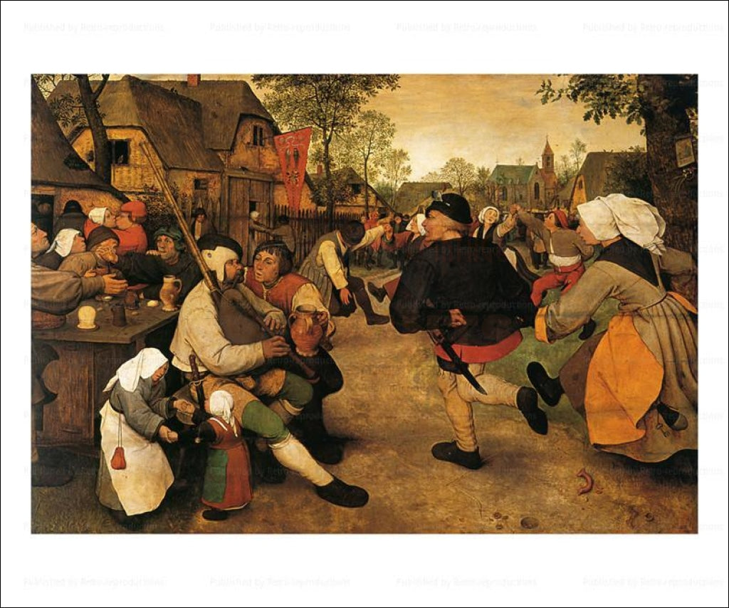 La Danse des Paysans, 1568 - Vintage Art, canvas prints