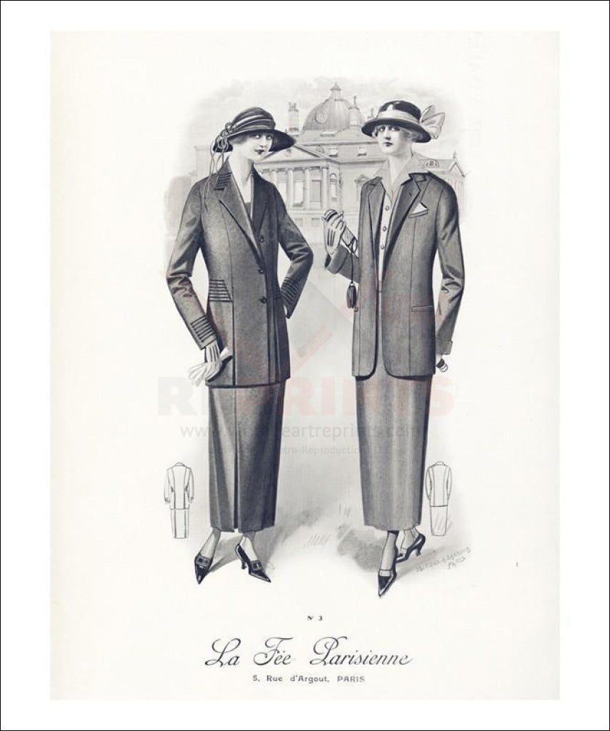 La Fee Parisienne Suits 2 - Vintage Art, canvas prints