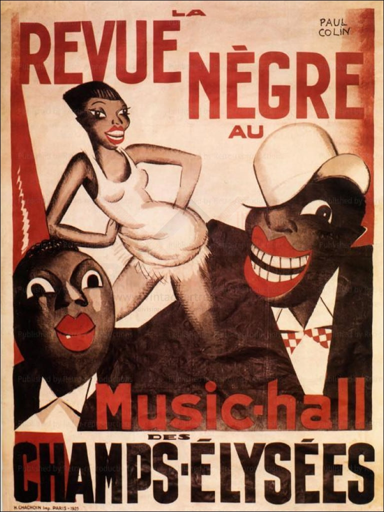La Revue Negre, Josephine Baker, vintage art photo print reproduction - Vintage Art, canvas prints